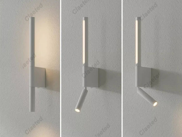 Bedroom Wall Lamp Minimalist Modern Reading Light Homestay Hotel Study Rotating Wall Lamp Adjustable Reading Light With Switch