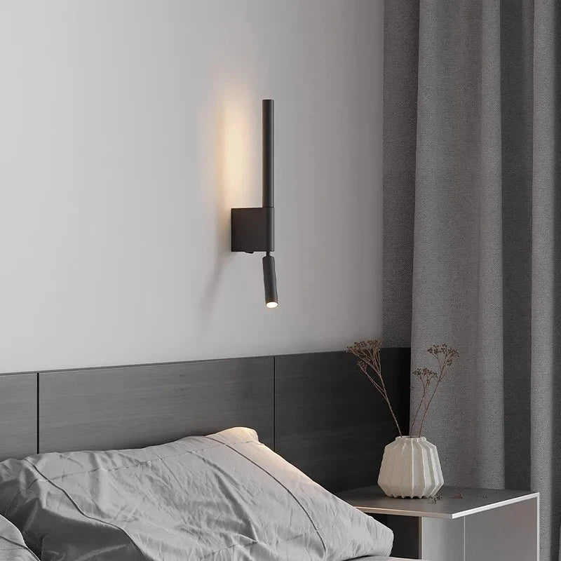 Bedroom Wall Lamp Minimalist Modern Reading Light Homestay Hotel Study Rotating Wall Lamp Adjustable Reading Light With Switch