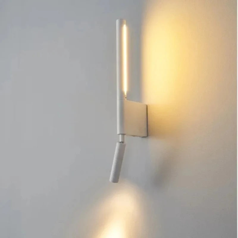 Bedroom Wall Lamp Minimalist Modern Reading Light Homestay Hotel Study Rotating Wall Lamp Adjustable Reading Light With Switch